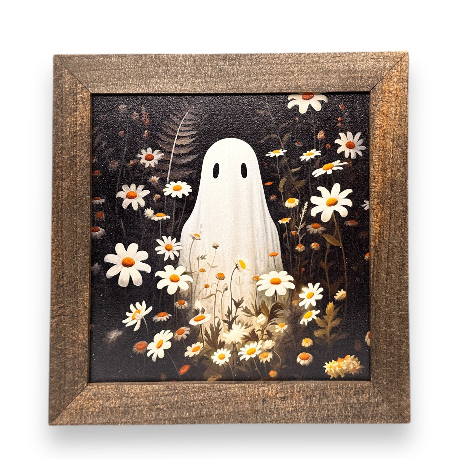 Ghost Amongst The Daisies - Framed Print - 7-in - Mellow Monkey