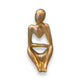 Abstract Thinker Minimalist Statue - Gold - 5-in - Mellow Monkey