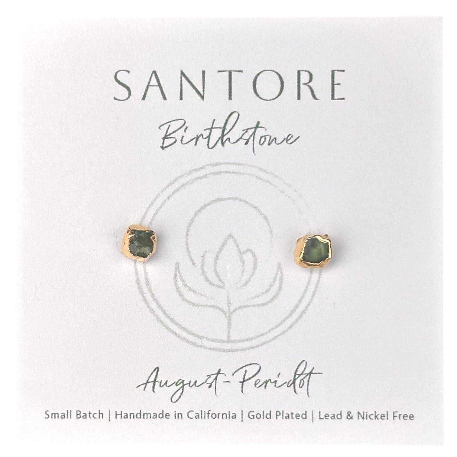 Santore Birthstone Stud Gemstone Earrings - Mellow Monkey