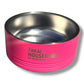 The Real Housedogs of Fairfield- Pet Food Bowl - Pink - 32 oz. - Mellow Monkey