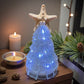 Sea Glass Christmas Tree Real Starfish with Lights - 6 In. - Mint - Mellow Monkey