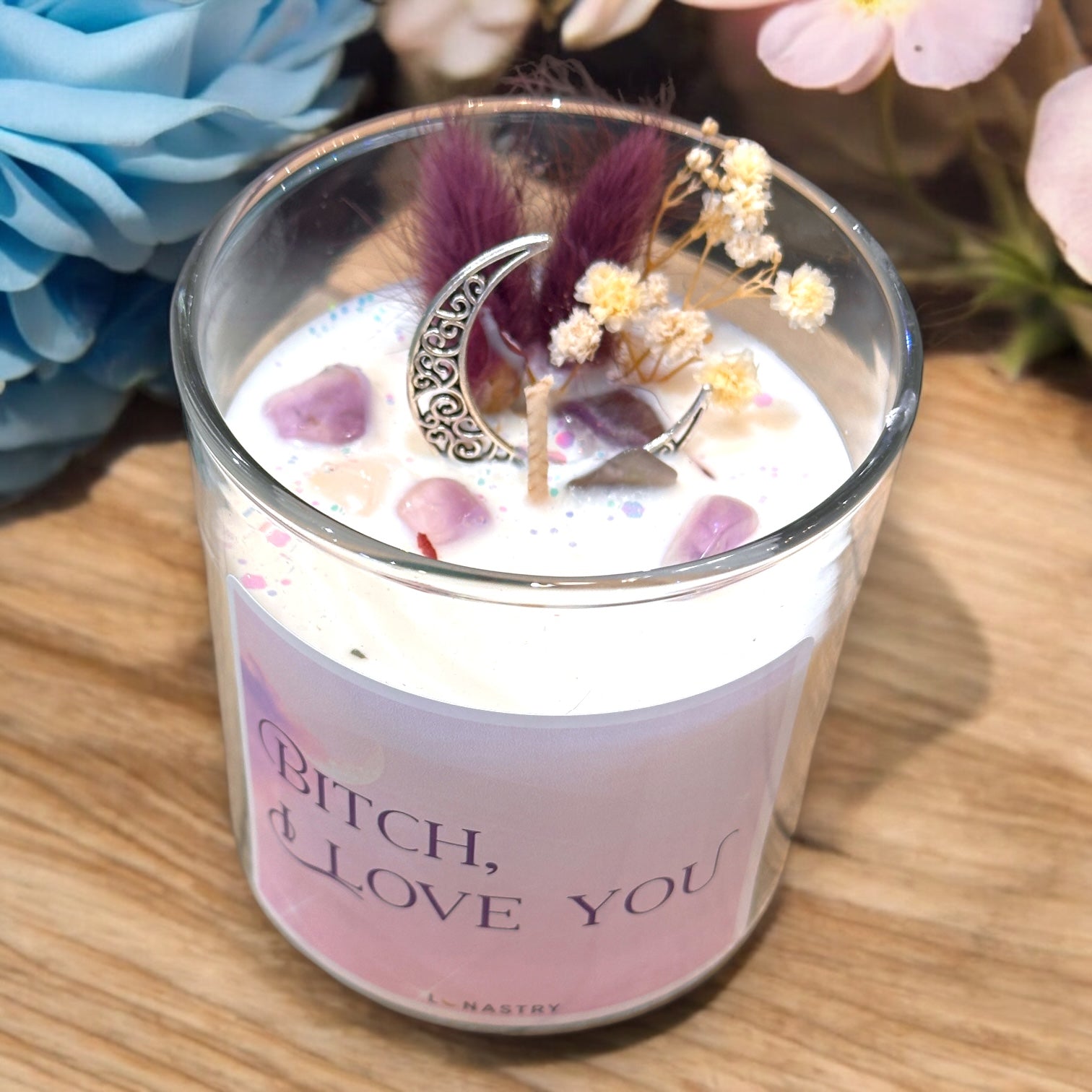 Bitch, I Love You - Scented Crystal Soy Candle - Luna Bella - 11-oz. - Mellow Monkey