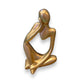 Abstract Thinker Minimalist Statue - Gold - 5-in - Mellow Monkey