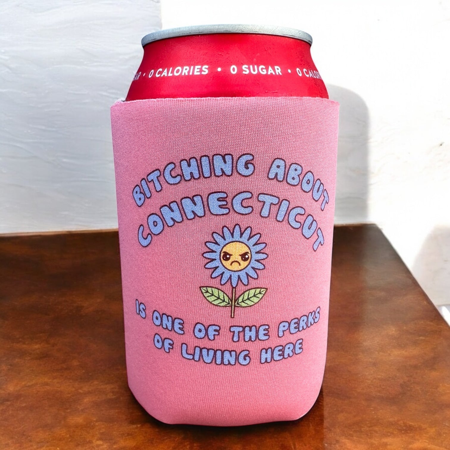 Bitching About Connecticut is One of the Perks - Can Cooler - Strawberry - Mellow Monkey