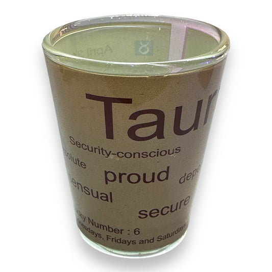 Taurus Zodiac Shot Glass - 2-oz - Mellow Monkey