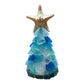 Sea Glass Christmas Tree Real Starfish with Lights - 6 In. - Ocean with Cobalt - Mellow Monkey