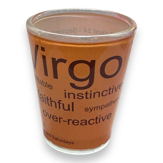 Virgo Zodiac Shot Glass - 2-oz - Mellow Monkey