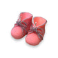 Infant Baby Bootie Scented Candles - One Pair - Pink with Silver Trim - 2-3/4-in - Mellow Monkey