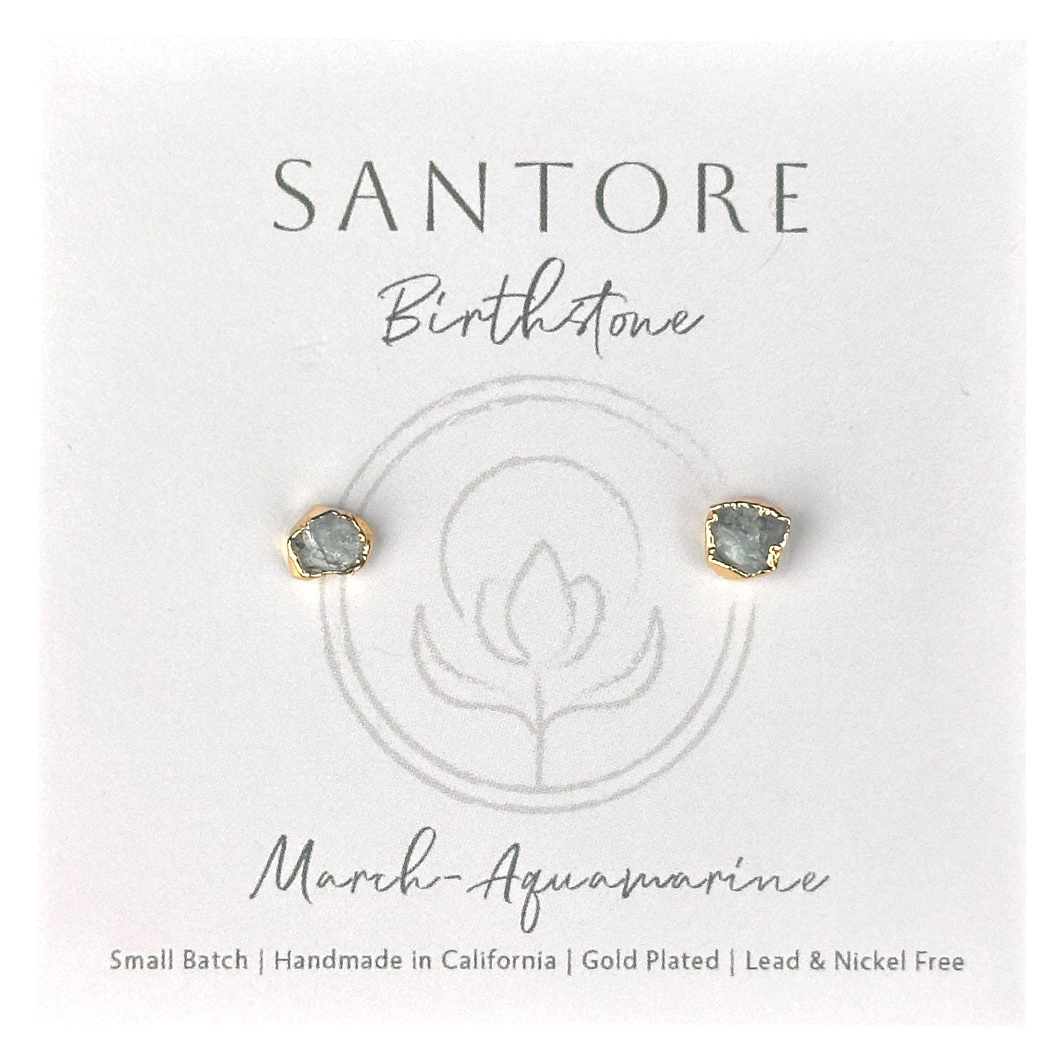 Santore Birthstone Stud Gemstone Earrings - Mellow Monkey
