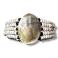 Bead and Wire Cuff Bracelet with Oval River Clam - Natural - Mellow Monkey