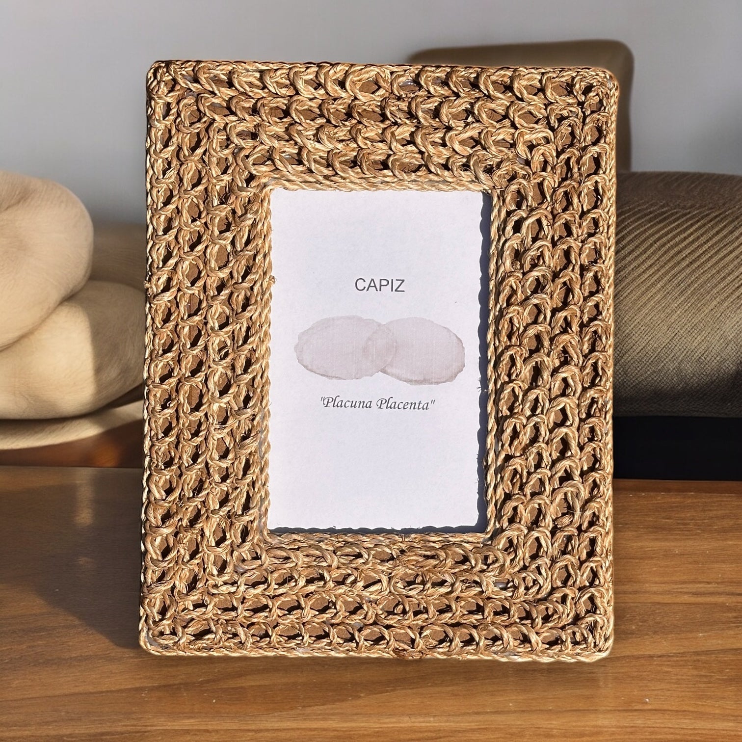 Abaca Rope Weave Picture Frame -  For 4x6 Photo - Mellow Monkey