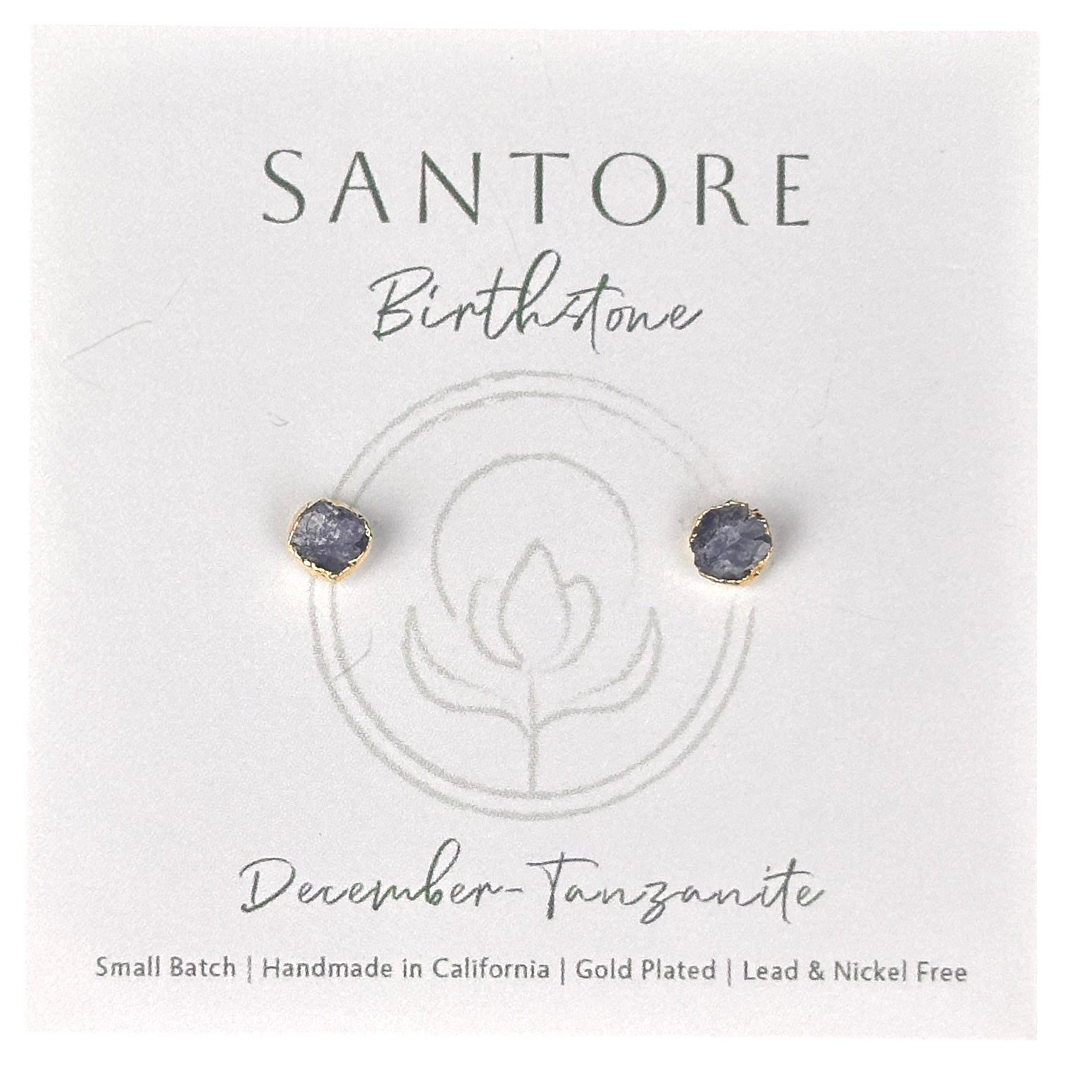 Santore Birthstone Stud Gemstone Earrings - Mellow Monkey