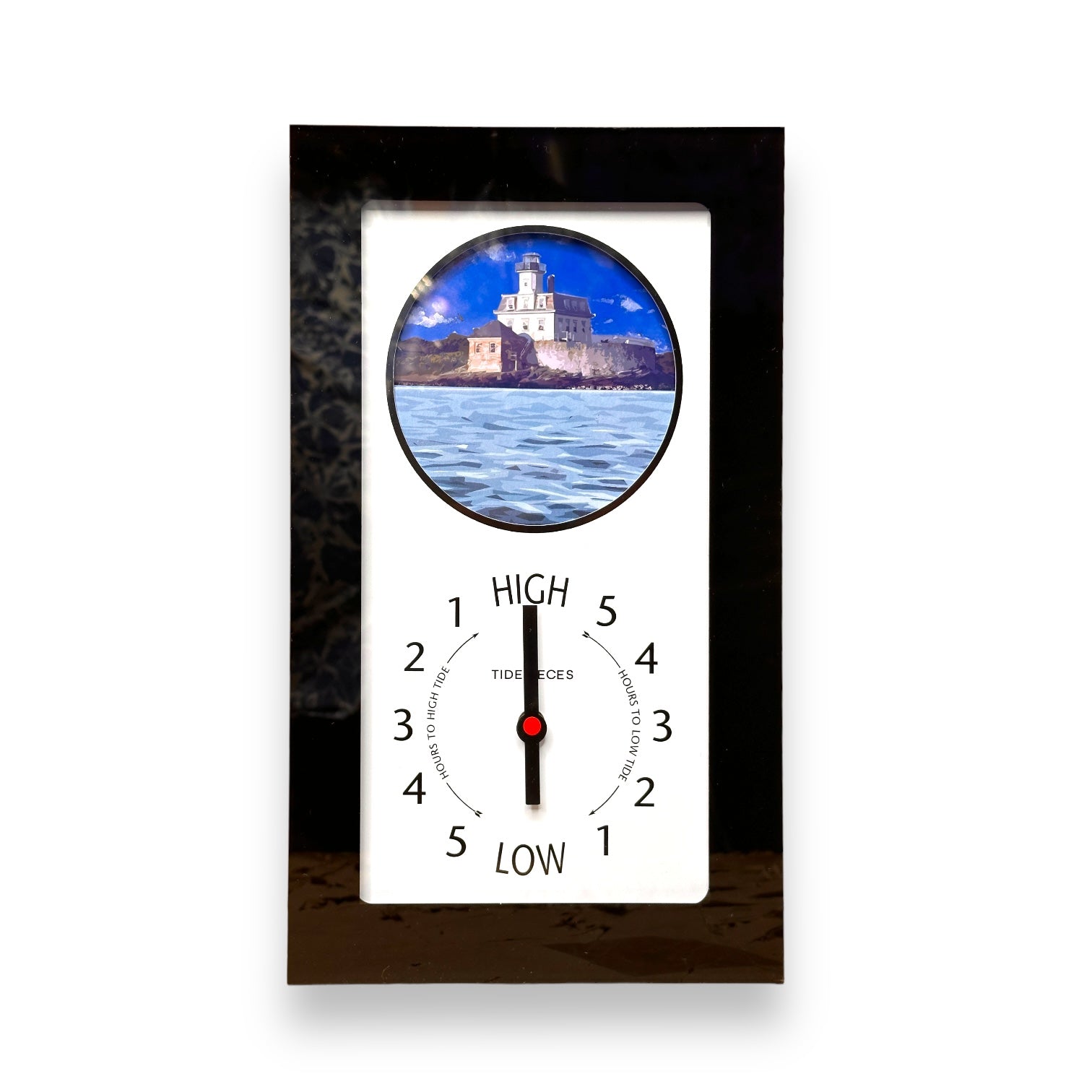 Tidepieces - Rose Island Newport Light Tide Clock - Black Flat Panel - Mellow Monkey