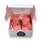 Infant Baby Bootie Scented Candles - One Pair - Pink with Silver Trim - 2-3/4-in - Mellow Monkey