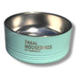 The Real Housedogs of Fairfield- Pet Food Bowl - Teal- 32 oz. - Mellow Monkey