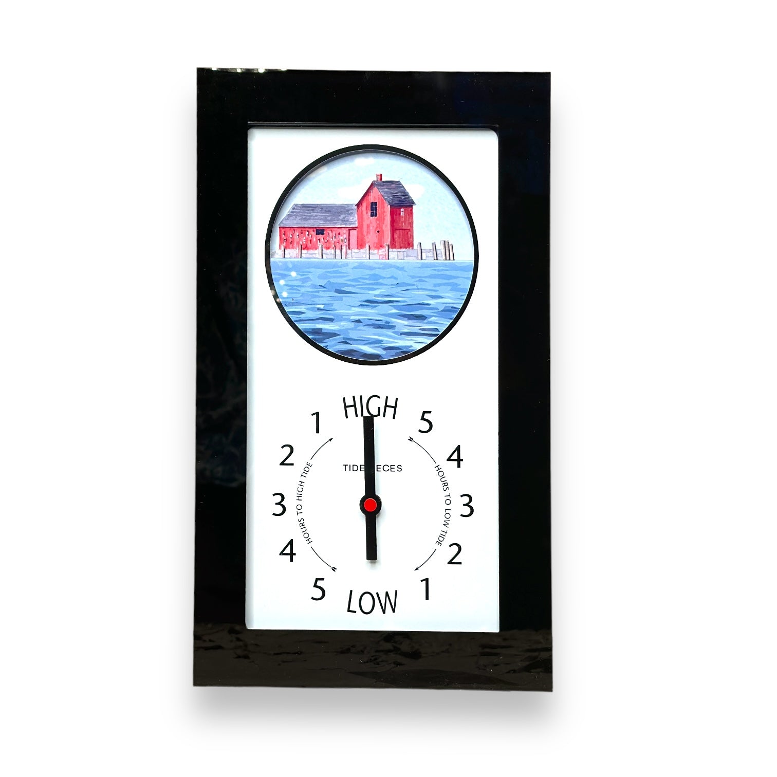 Tidepieces - Rockport Motif Tide Clock - Black Flat Panel - Mellow Monkey