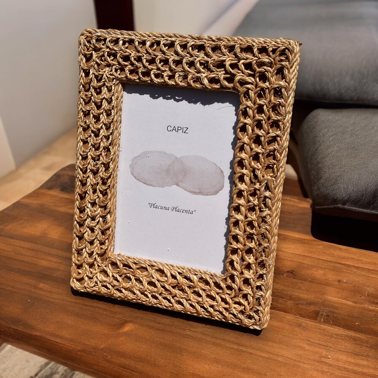 Abaca Rope Weave Picture Frame -  For 5x7 Photo - Mellow Monkey