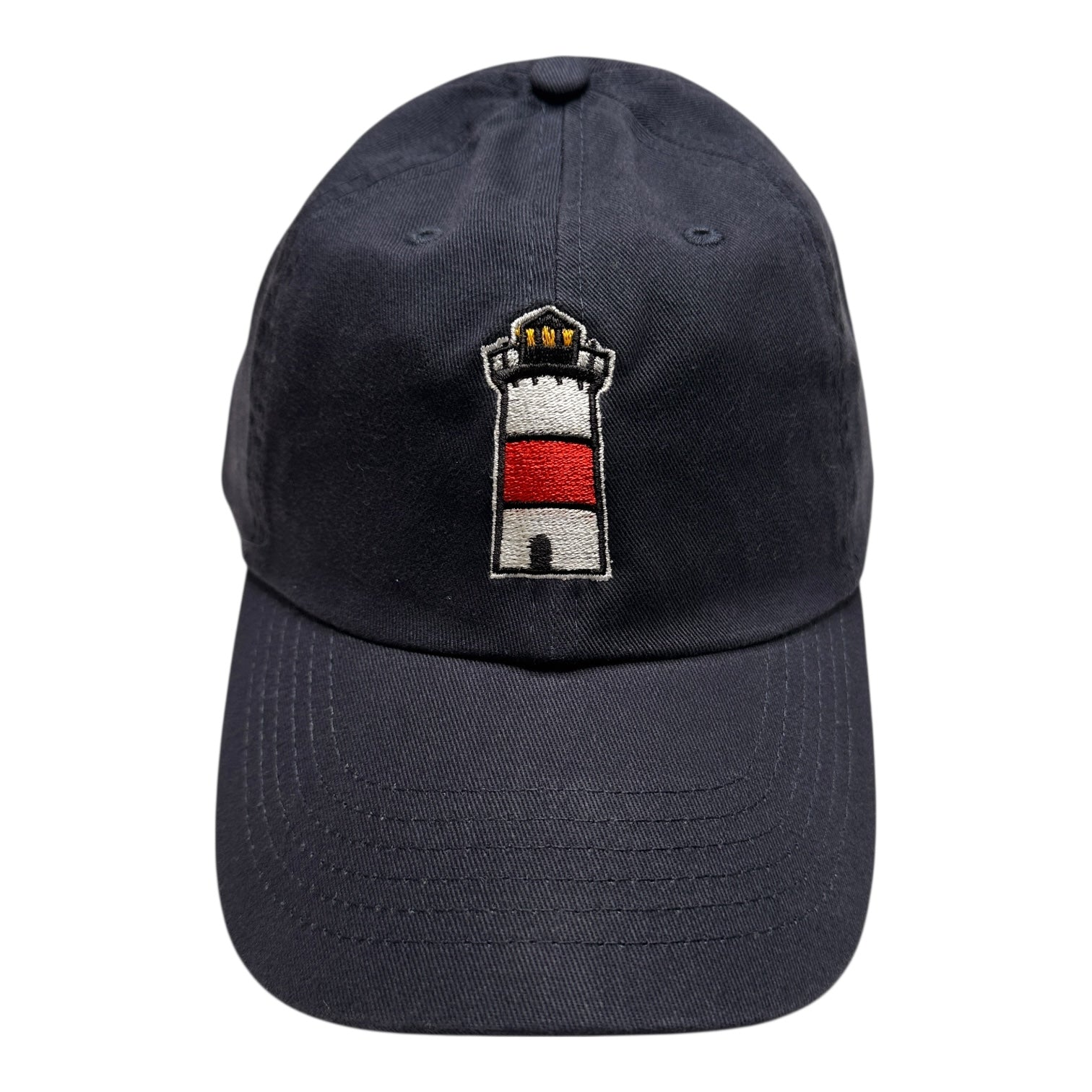 Lighthouse Baseball Cap NAVY - 100% Benefits Lordship School PTA - Mellow Monkey