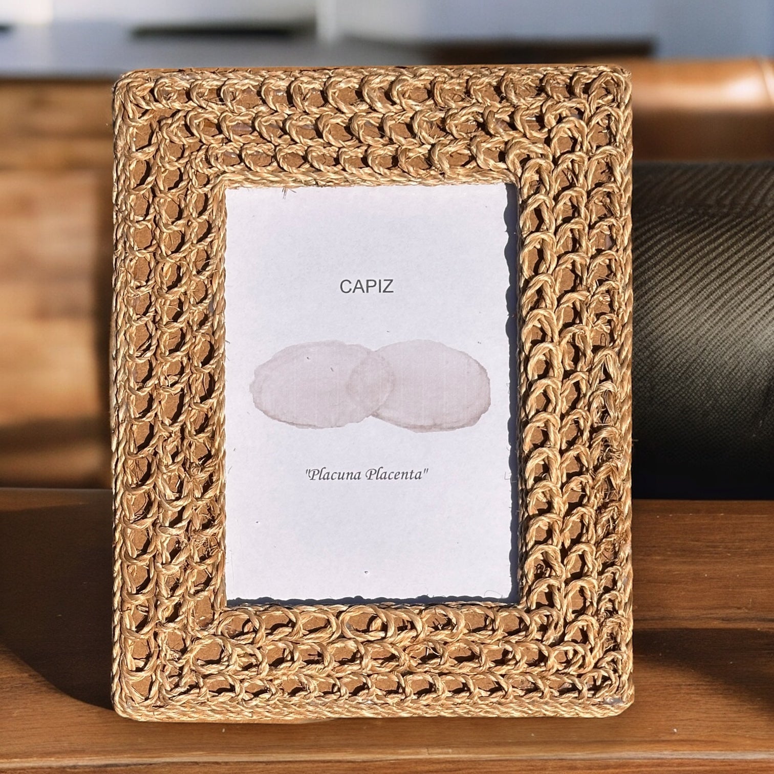 Abaca Rope Weave Picture Frame -  For 5x7 Photo - Mellow Monkey