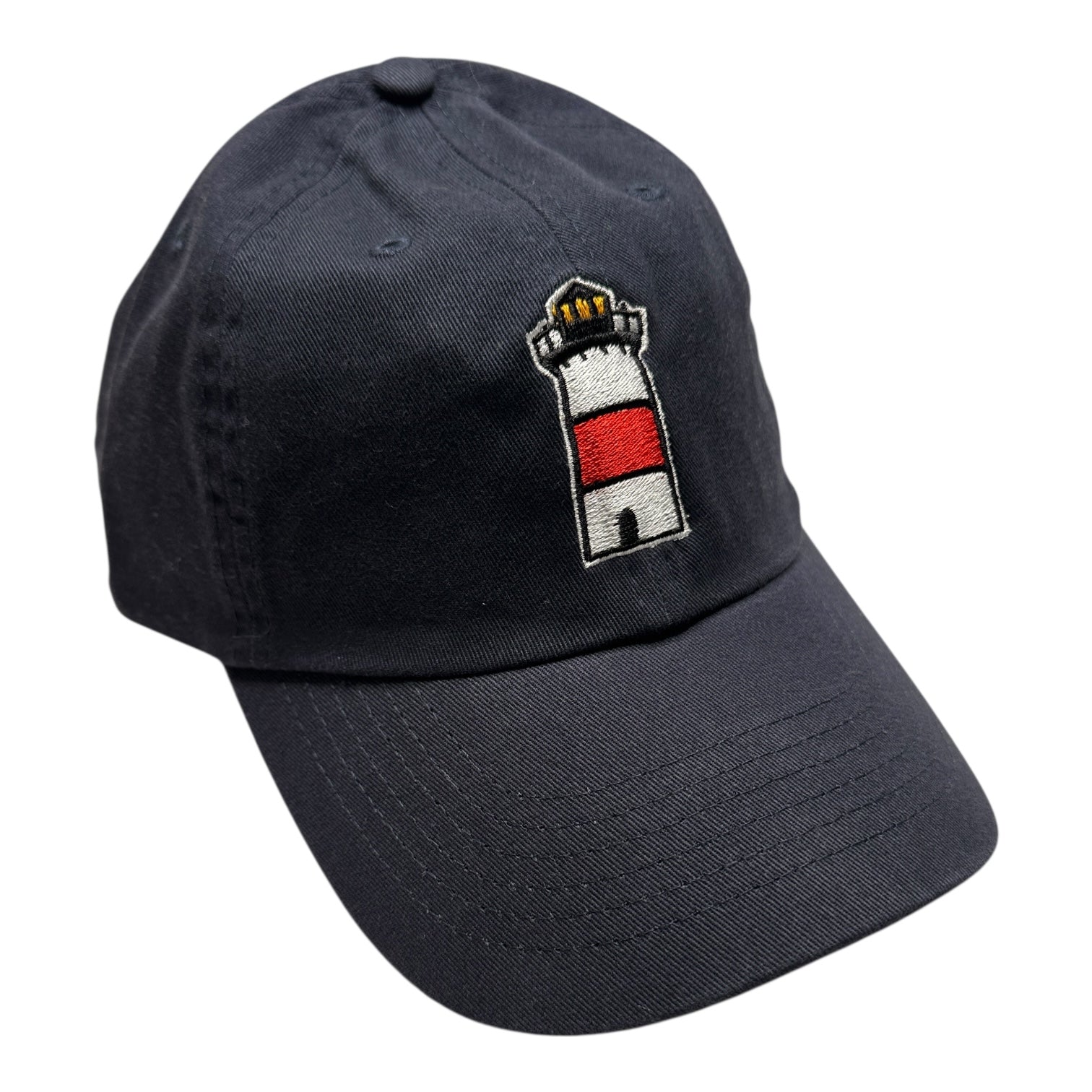 Lighthouse Baseball Cap NAVY - 100% Benefits Lordship School PTA - Mellow Monkey