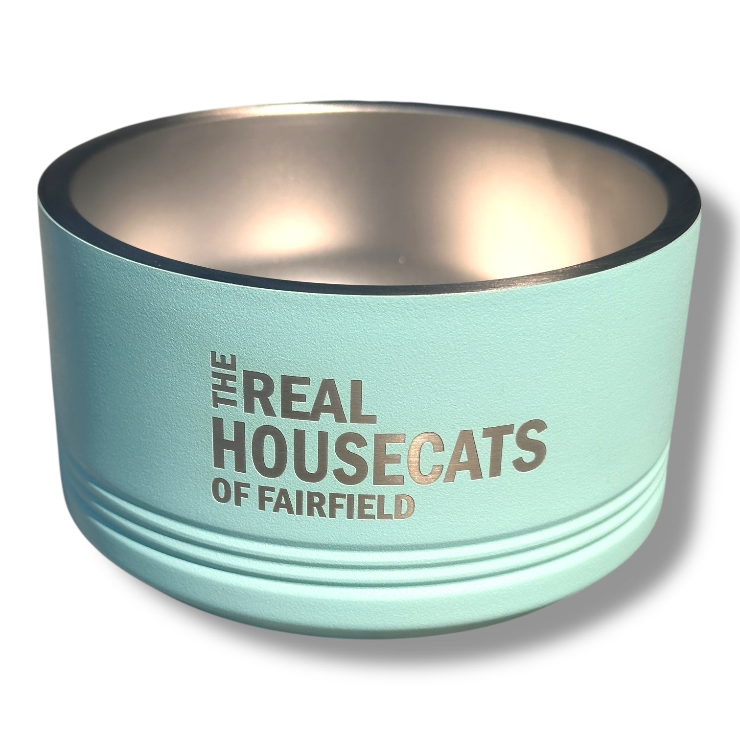 The Real Housecats of Fairfield - Pet Food Bowl - Teal - 18 oz. - Mellow Monkey