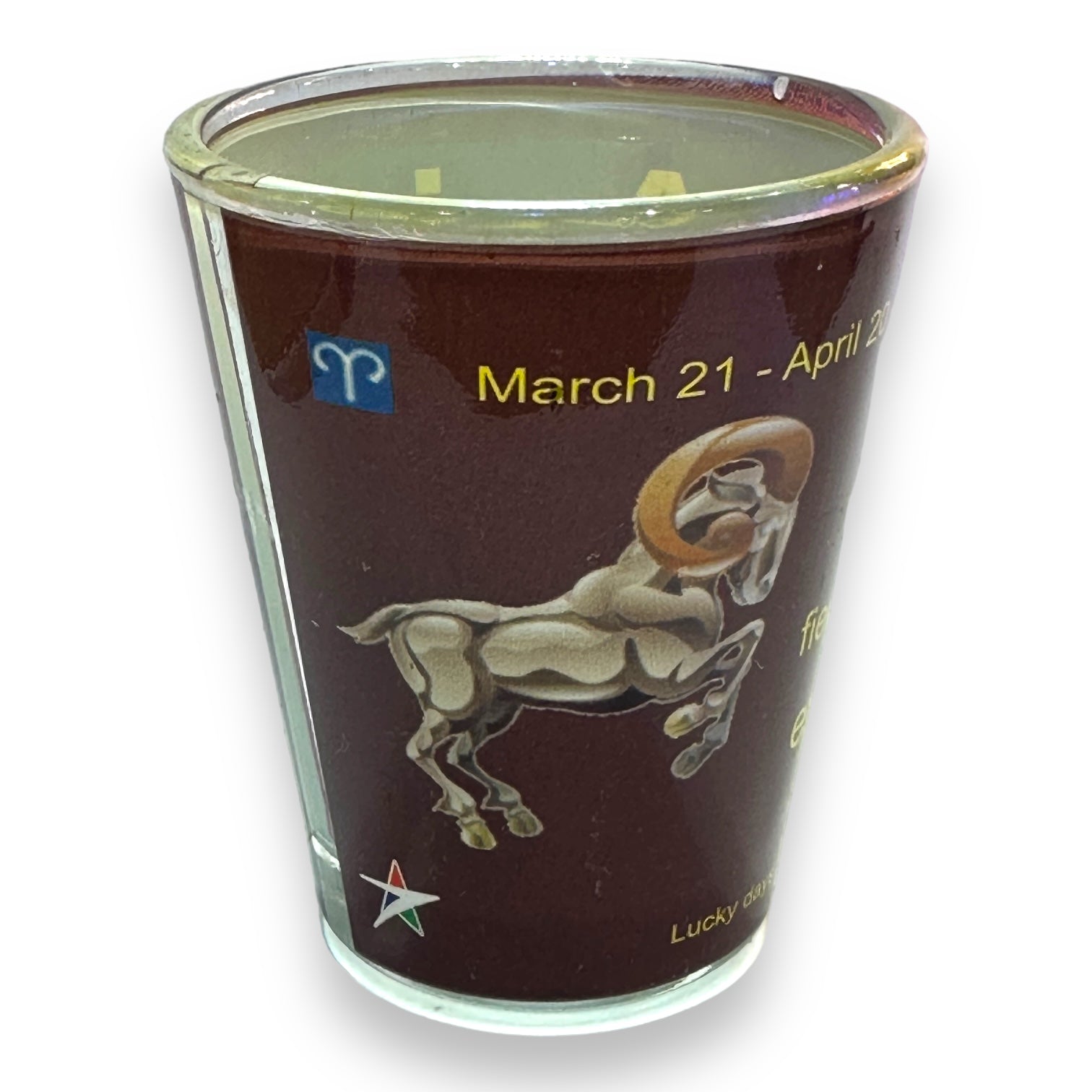 Aries Zodiac Shot Glass - 2-oz - Mellow Monkey