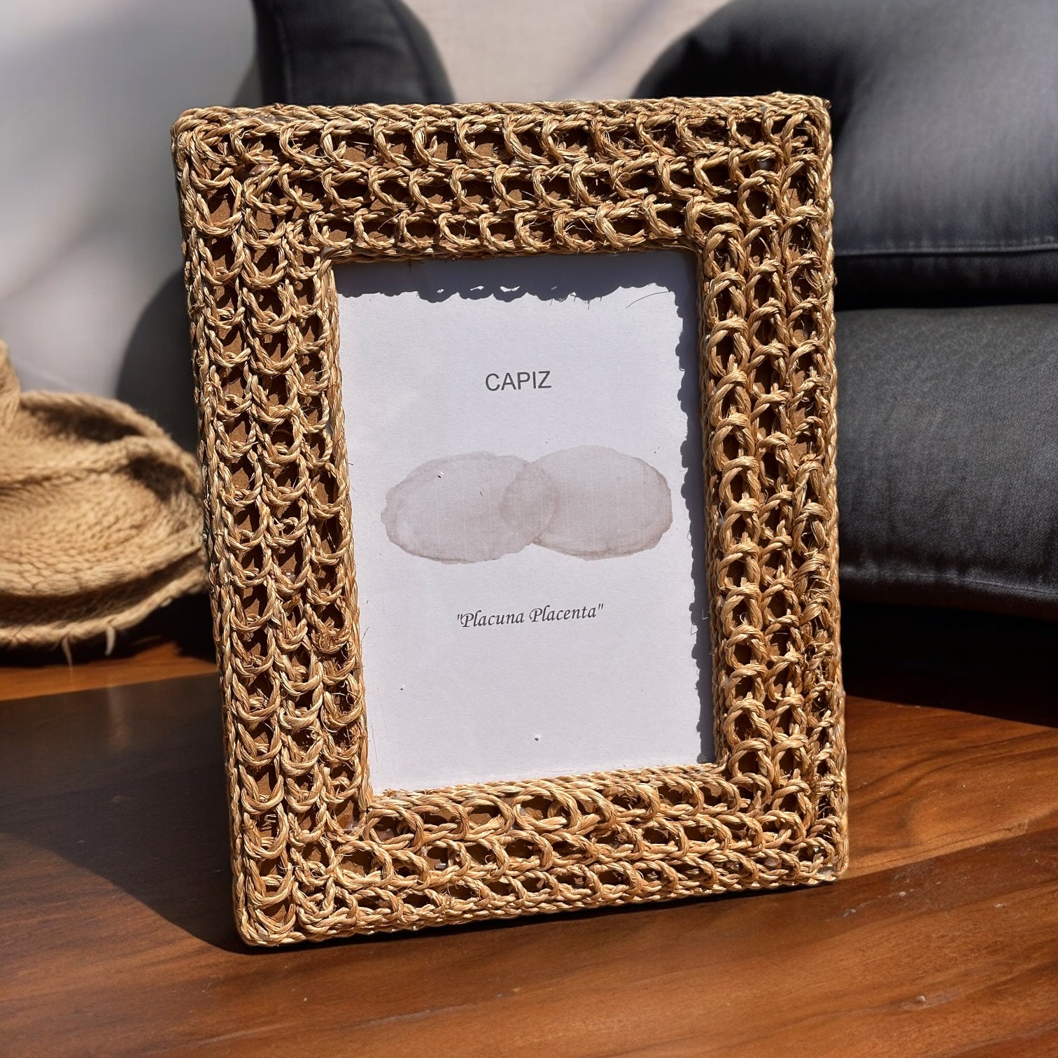 Abaca Rope Weave Picture Frame -  For 5x7 Photo - Mellow Monkey