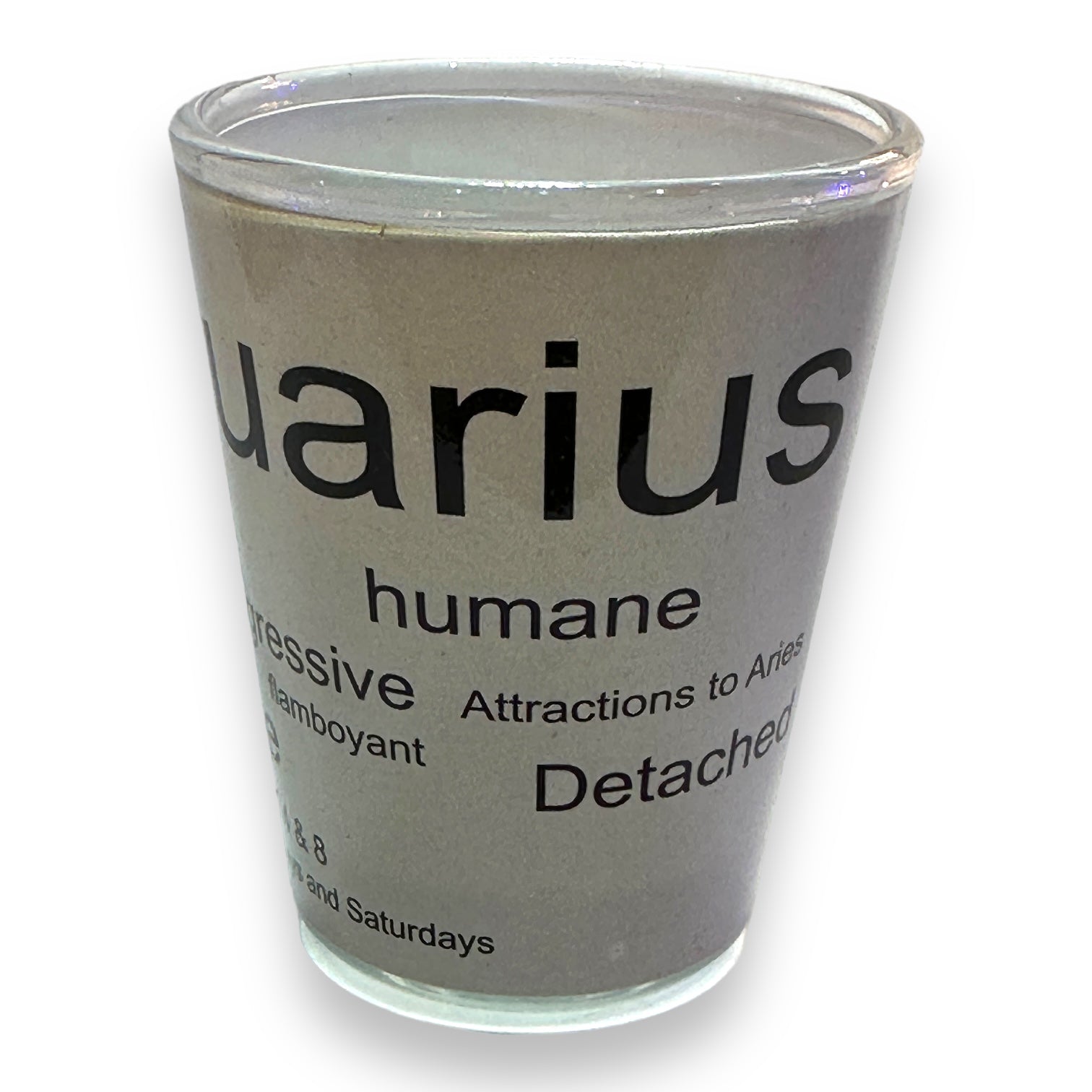 Aquarius Zodiac Shot Glass - 2-oz - Mellow Monkey