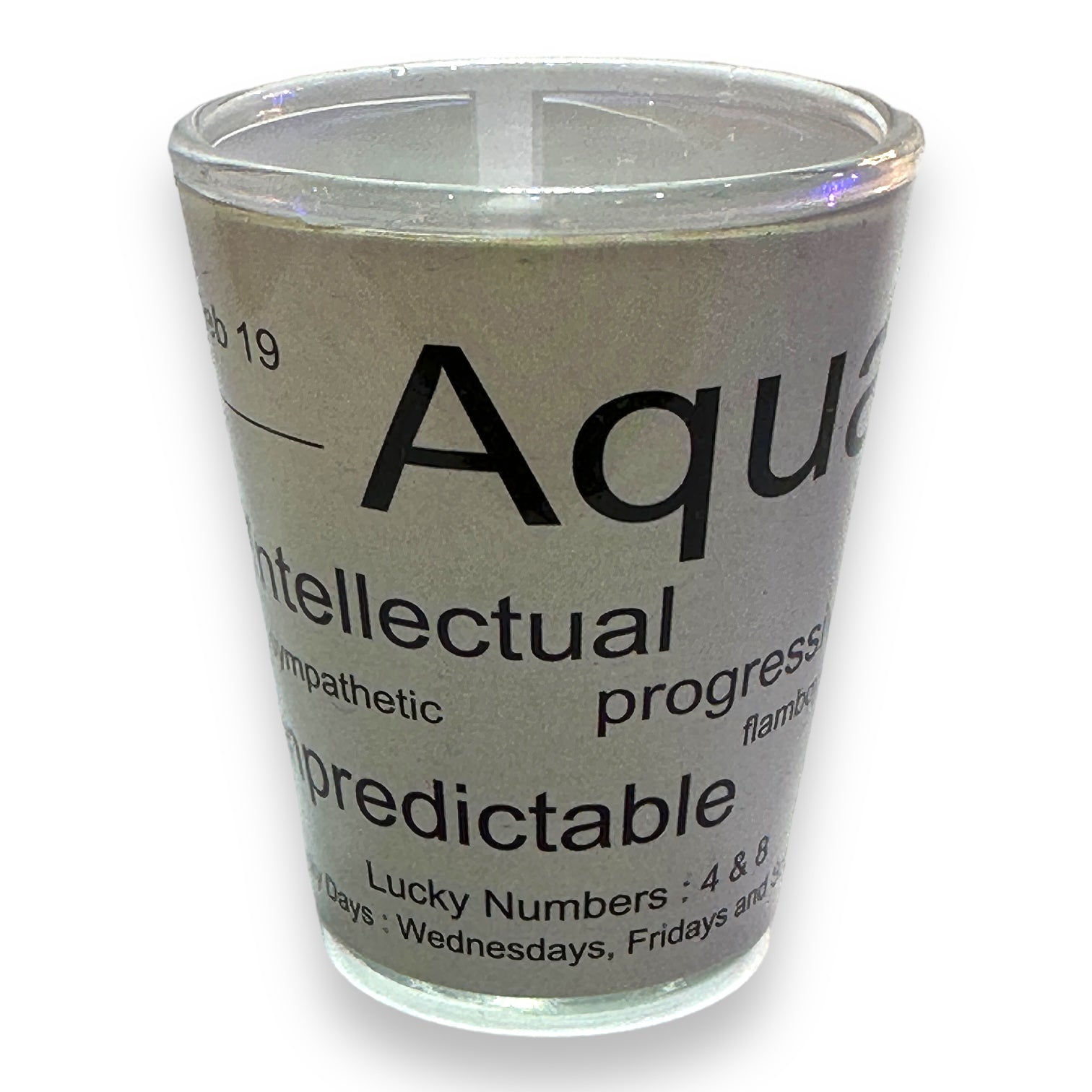 Aquarius Zodiac Shot Glass - 2-oz - Mellow Monkey