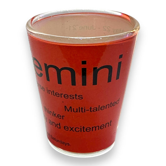 Gemini Zodiac Shot Glass - 2-oz - Mellow Monkey