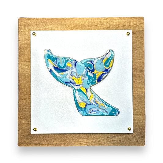Whale Tail Resin Art - 5 1/2'' - Mellow Monkey