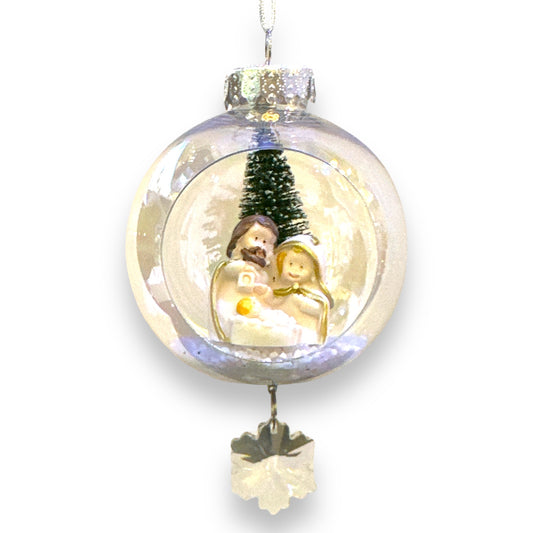 Nativity Ornament with Magnetic Crystal - 7-in - Mellow Monkey