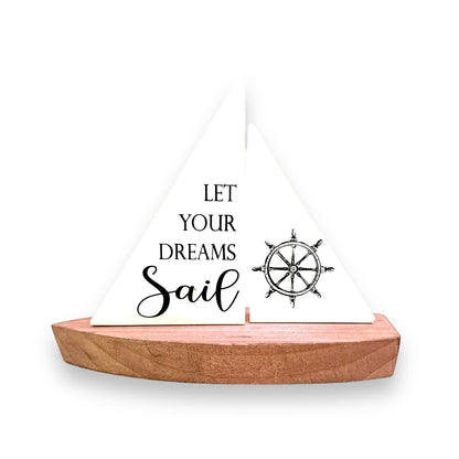 Inspirational Tabletop Sailboat - 7-1/2-in - Mellow Monkey