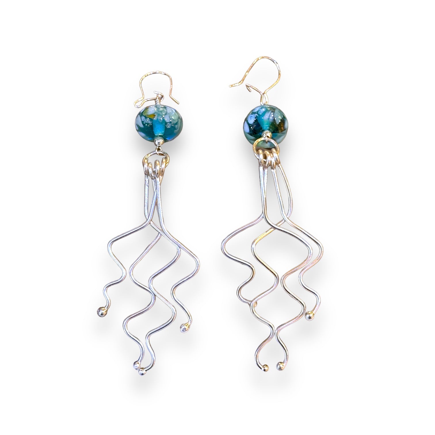 Jellyfish Glass Earrings- Koi - Mellow Monkey