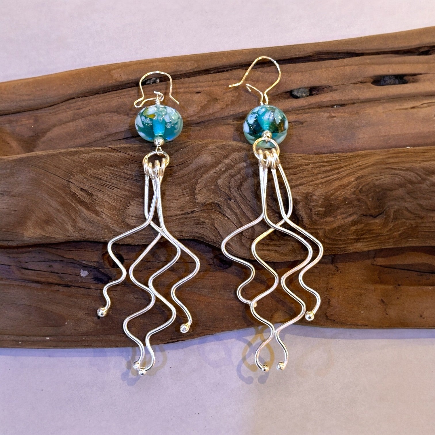 Jellyfish Glass Earrings- Koi - Mellow Monkey