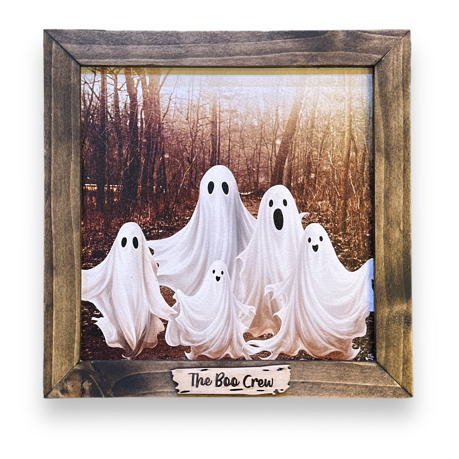 The Boo Crew - Five Ghost Family Framed Print - 7-in - Mellow Monkey