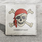 Connecticut - Skull & Bones Ceramic Coaster - 4-1/4-in - Mellow Monkey