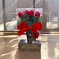 Dozen Belgian Milk Chocolate Roses In Vase - Mellow Monkey