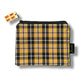 Cornish Tartan Yellow and Black Fabric Purse Pouch - Mellow Monkey