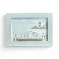 Stratford Point Lighthouse Sea Glass Birds on Watercolor Print - Framed - 7-1/2-in - Mellow Monkey