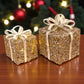 Christmas Lighted Gift Box - Champagne Gold - Mellow Monkey