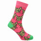 Pink Kitty - Natural Bamboo Knit Socks - Mellow Monkey