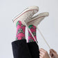 Pink Kitty - Natural Bamboo Knit Socks - Mellow Monkey
