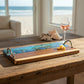 Blue Shells Resin and Wood Charcuterie Tray - 23-1/2-in - Mellow Monkey