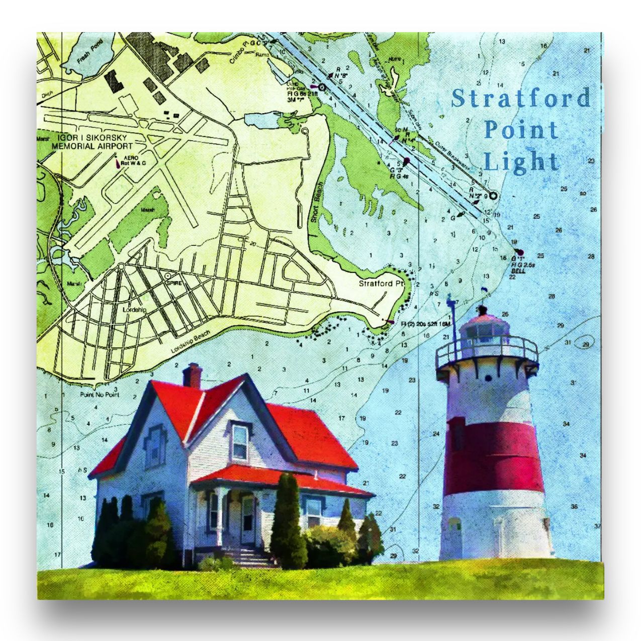 Stratford Point Lighthouse - Coaster - Mellow Monkey
