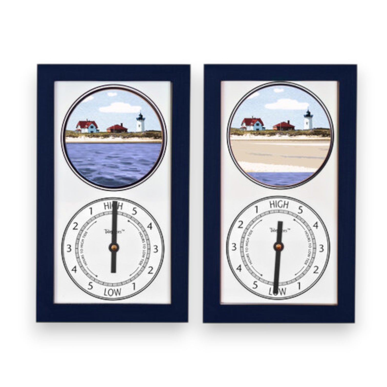 Tidepieces - Race Point Provincetown Cape Cod Massachusetts - Tide Clock - NAVY - Mellow Monkey