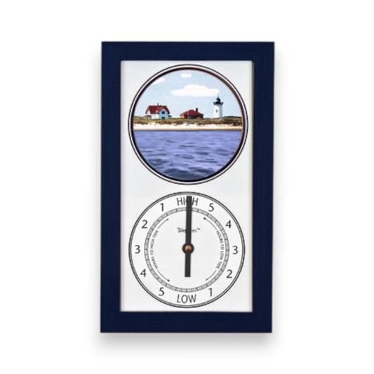 Tidepieces - Race Point Provincetown Cape Cod Massachusetts - Tide Clock - NAVY - Mellow Monkey