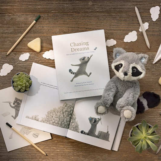 Raccoon Plush - A Companion To The Book "Chasing Dreams" - 8-in - Mellow Monkey