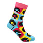 Retro Vinyl - Natural Bamboo Knit Socks - Mellow Monkey