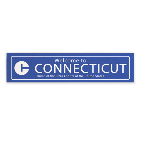 Welcome to Connecticut - Barnwood Sign - 24-in - Mellow Monkey